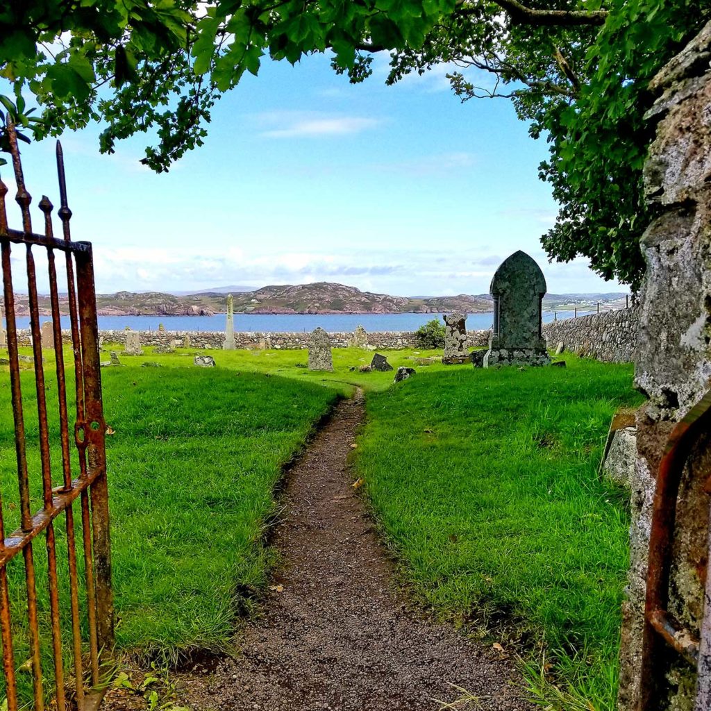 Reilig Odhráin Cemetery Gate, Iona Abbey, Isle of Iona, Argyll, Scotland
